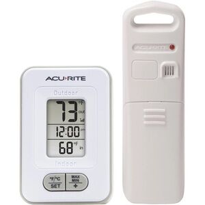 White Indoor Outdoor Thermometer